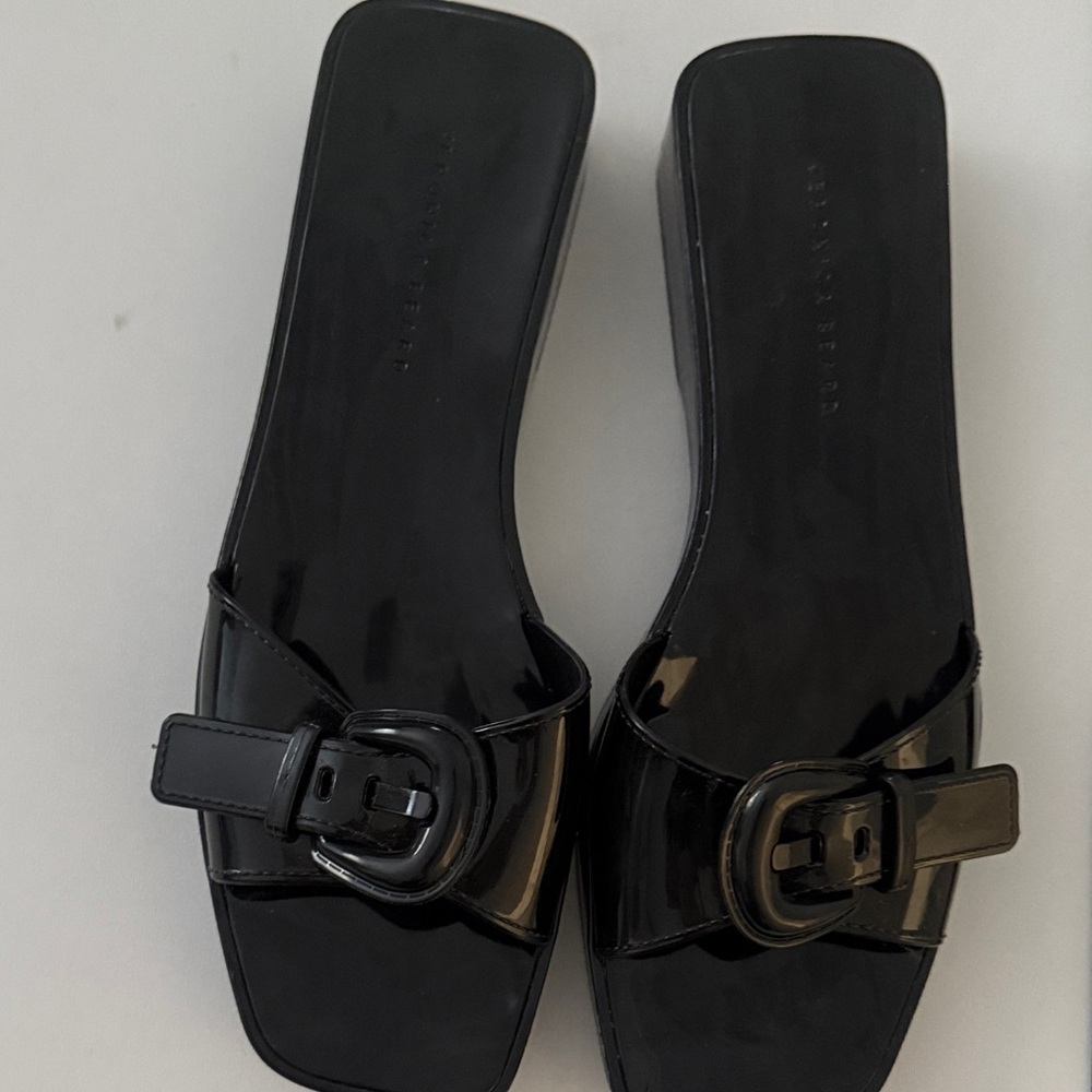 EUC Veronica Beard Black Davina Women's Sandals - Picture 8 of 9